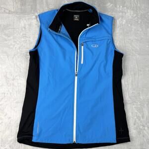 Icebreaker GT Merino Wool Softshell Vest Blue Black Men Size XXL  Hiking Outdoor
